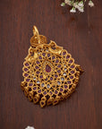 RED STONE PEACOCK PENDANT
