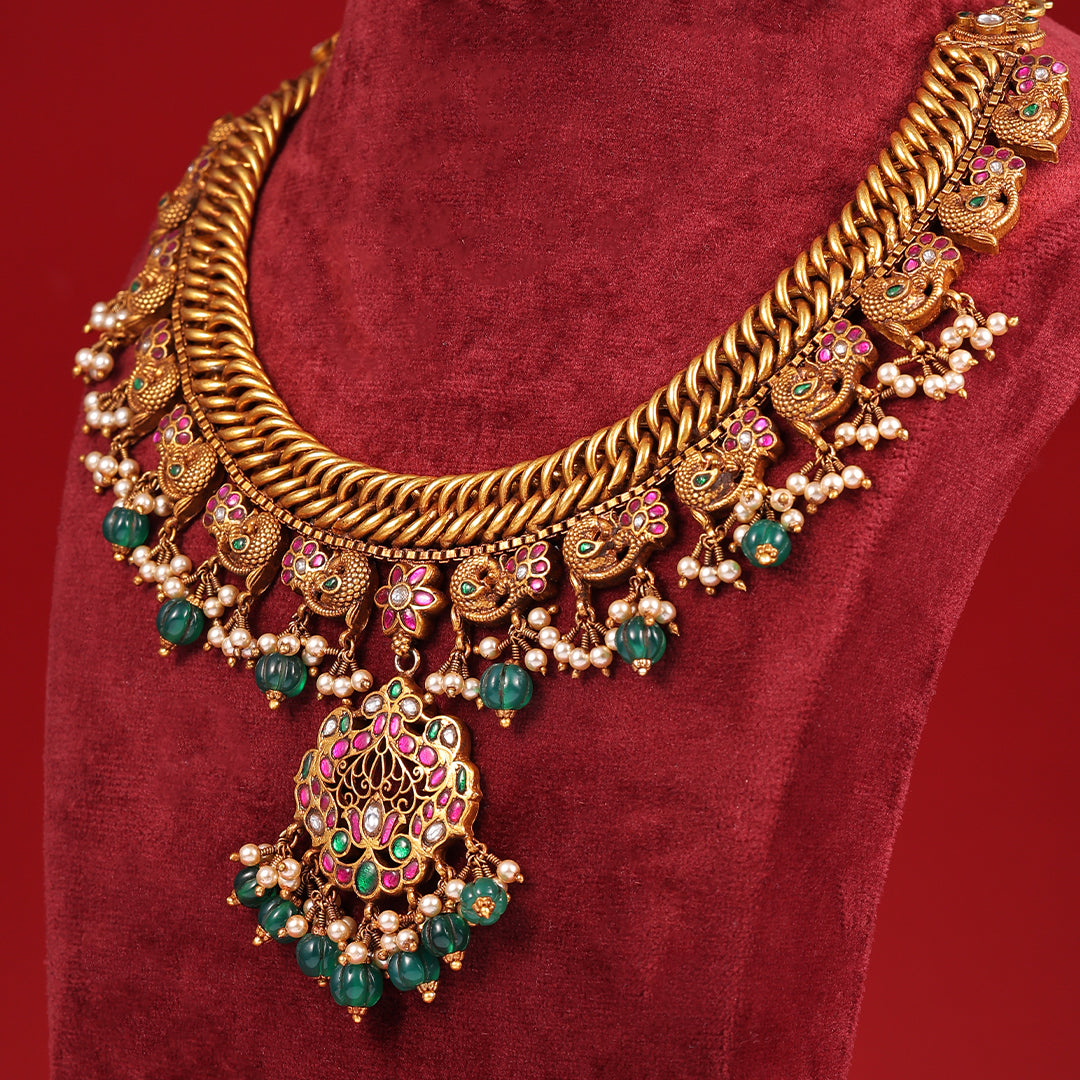 SPIRAL KUNDAN NECKLACE