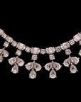 SILVER ZIRCON NECKLACE WITH EARRINGS