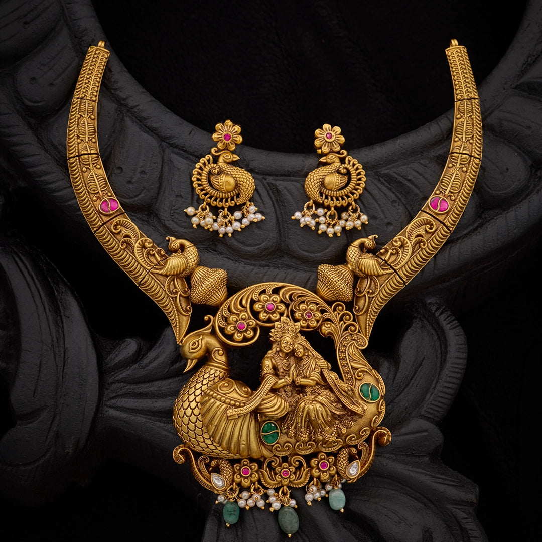 RADHA KRISHNA NACKLACE SET