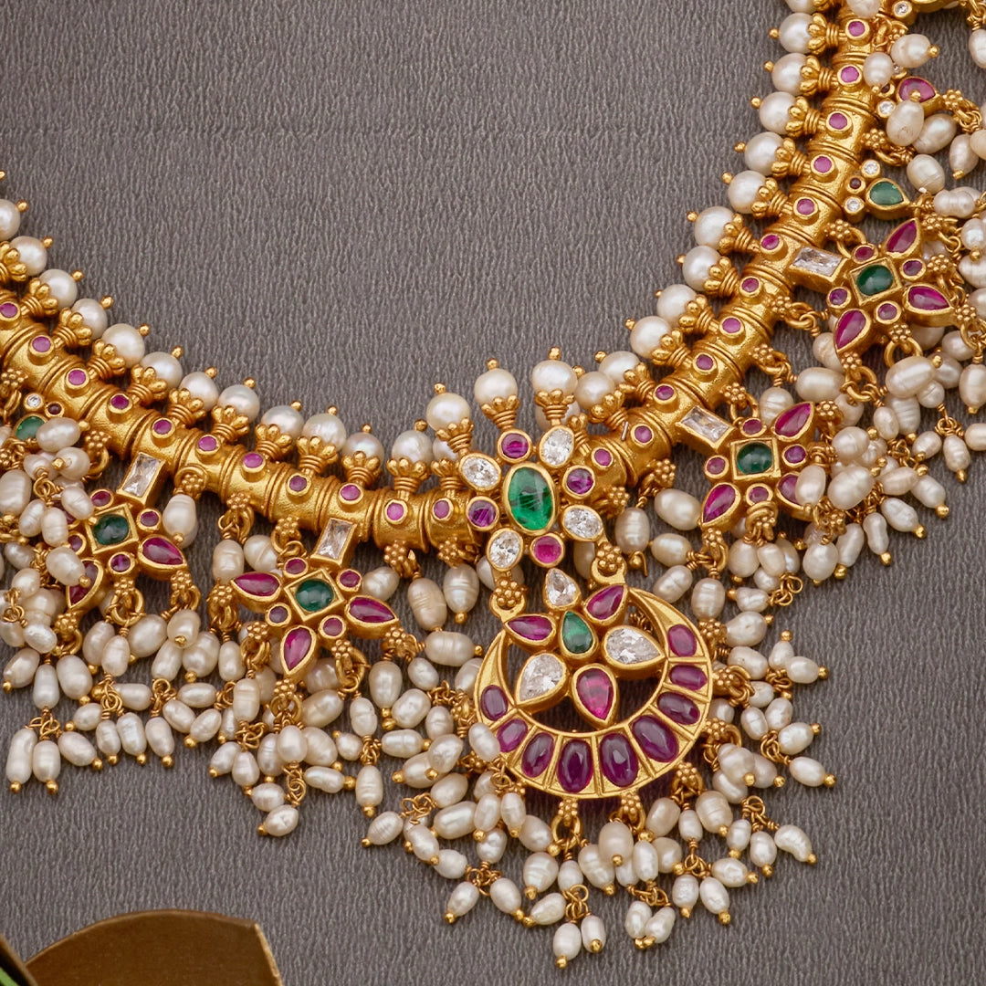 RUBY GUTUPUSALU NECKLACE SET