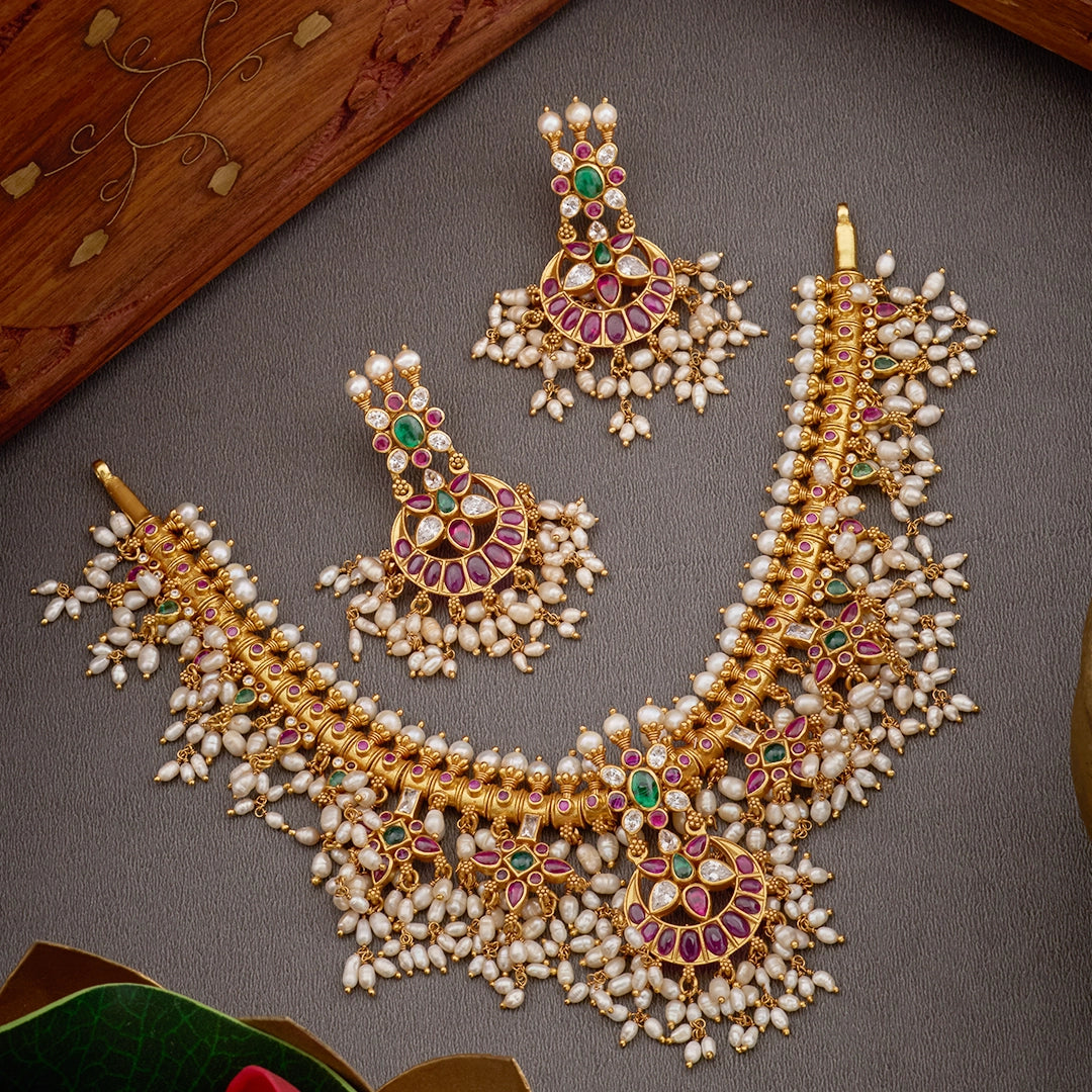 RUBY GUTUPUSALU NECKLACE SET