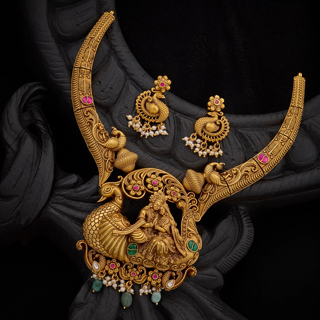 RADHA KRISHNA NACKLACE SET