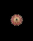 SILVER UNIQUE KUNDAN  RING