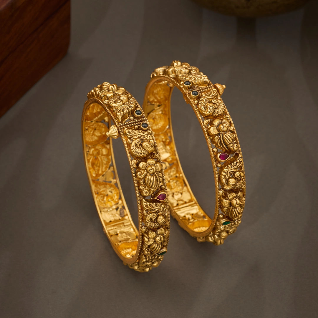 ANTIQUE PEACOCK MOTIF BANGLE