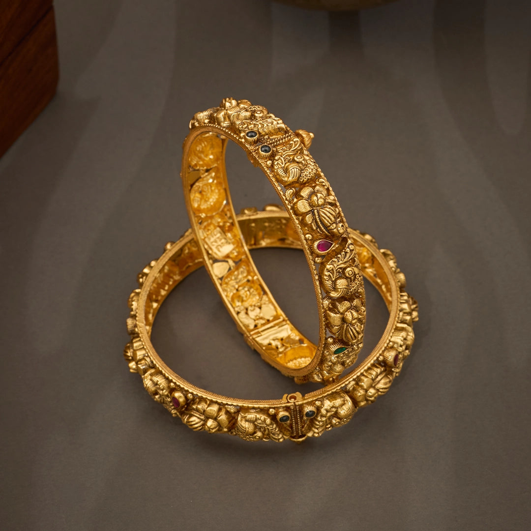 ANTIQUE PEACOCK MOTIF BANGLE