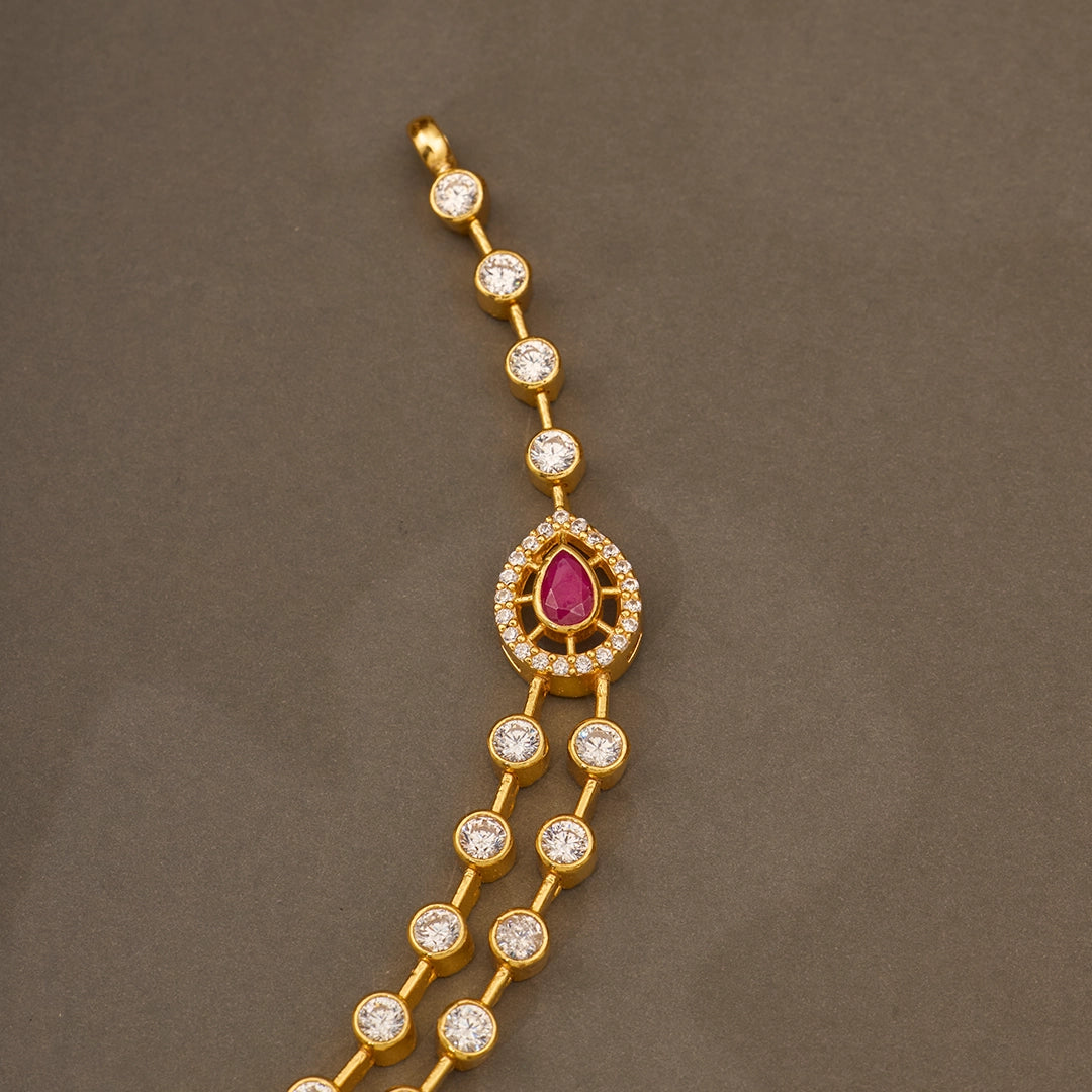 RUBY WHITE STONE NECKLACE