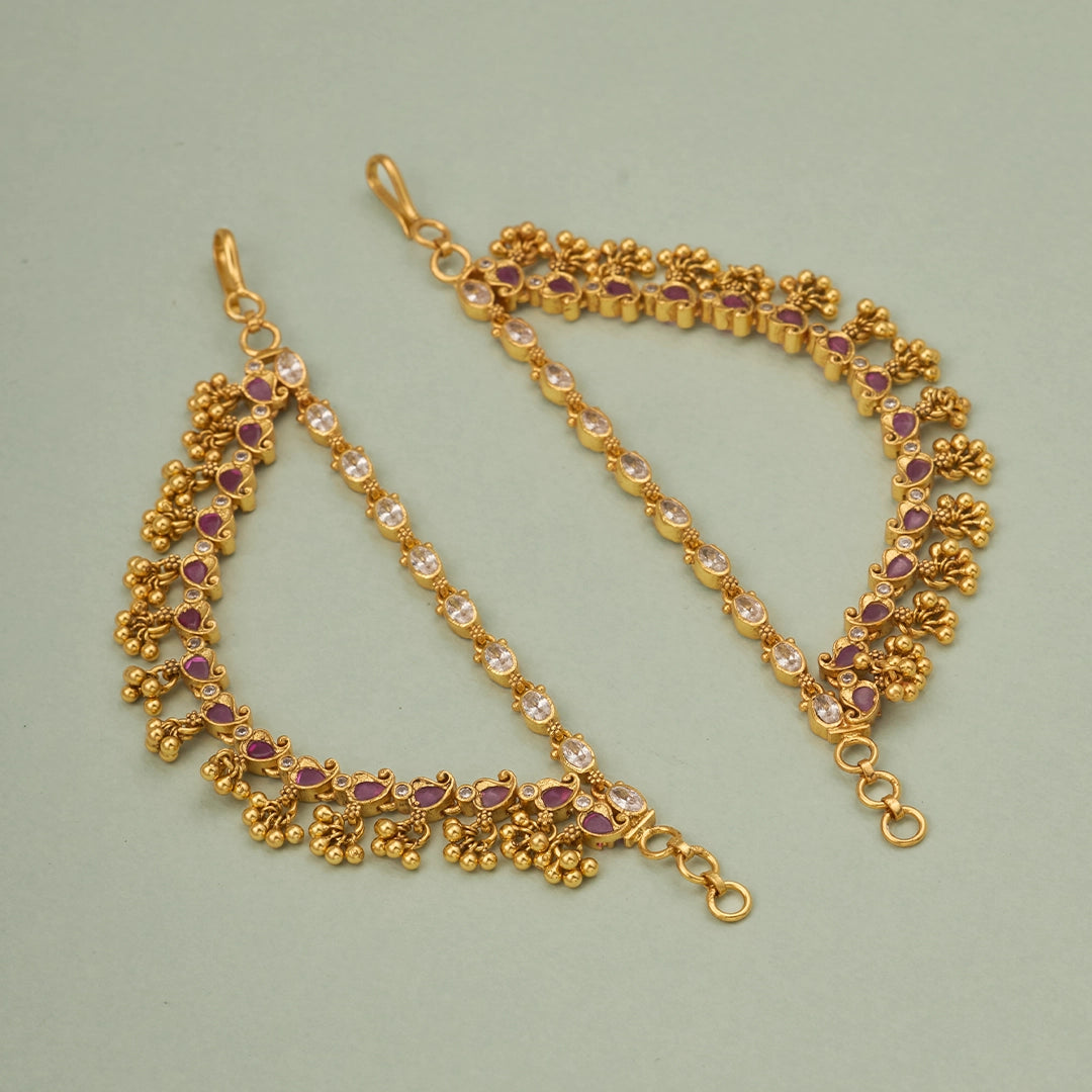 RUBY FLORAL GOLD POLISH MATIL