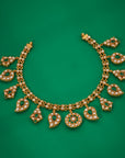 RED AND GREEN KUNDAN MANGO NECKLACE