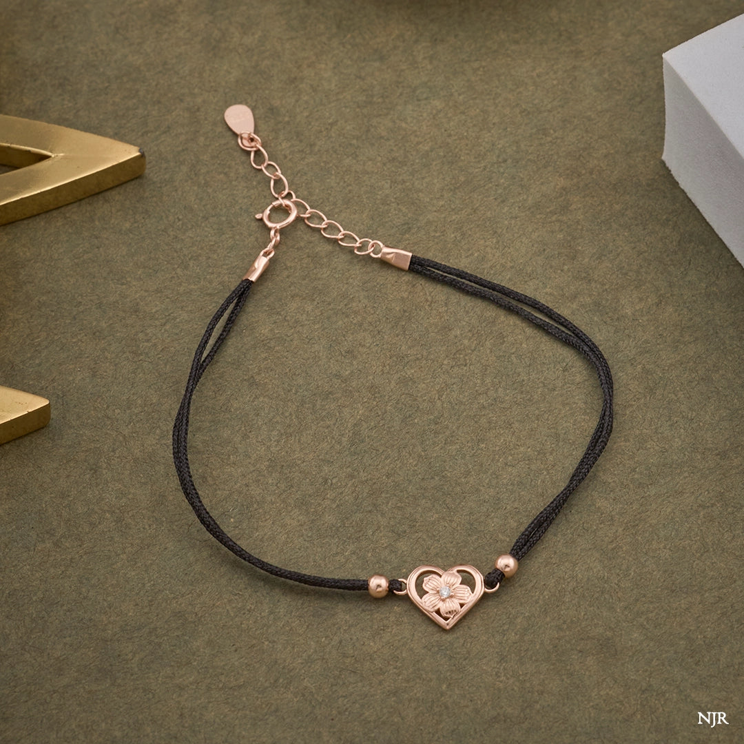 ROSE HEART CHARM BRACELET