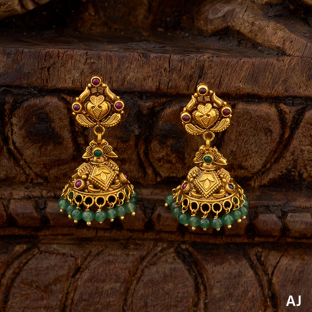 MAJESTIC EMERALD DROP JHUMKA