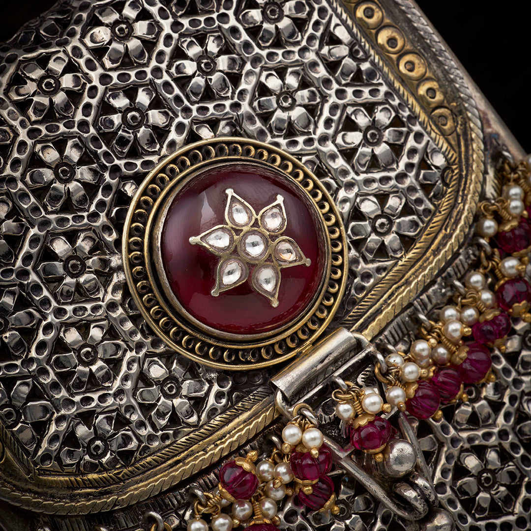 DEVIKA SILVER CLUTCH