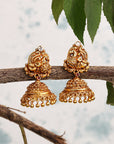 GOLDEN MAYURA TEMPLE JHUMKA
