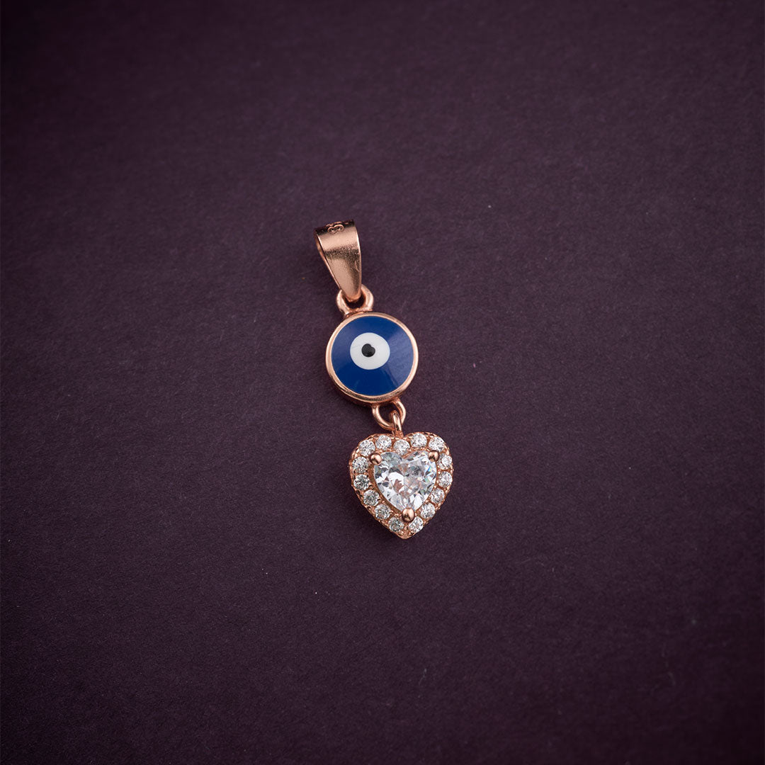 EVIL EYE HEART PENDANT SET