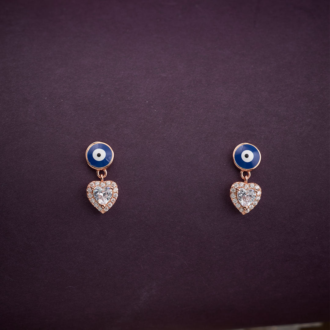 EVIL EYE HEART PENDANT SET