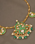 EMERALD MAYURA PENDANT KANTI NECKLACE