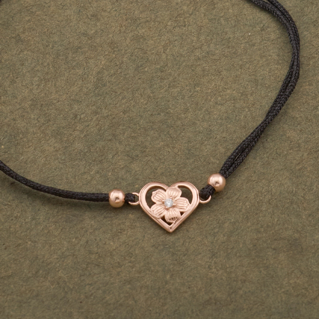 ROSE HEART CHARM BRACELET