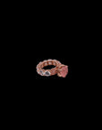 SILVER ROSE GOLD ZIRCONIA RING