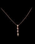 SILVER ROSE GOLD FASHIONABLE EARRINGS WITH NECK CHAIN