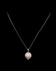 SILVER PEARL EARRING WITH CHAIN