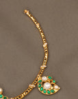 EMERALD MAYURA PENDANT KANTI NECKLACE