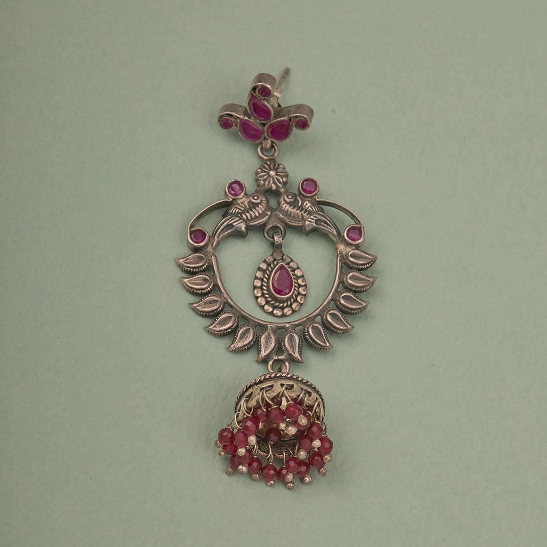 TRADITIONAL RUBY BEAD JHUMKAS