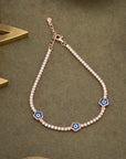 BLUE BLOOMS TENNIS BRACELET