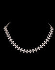 SILVER ZIRCON SHORT NECKLACE WITH EARRINGS