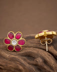 ROSETTE RUBY STUDS