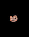 SILVER ROSE GOLD CUFF RING