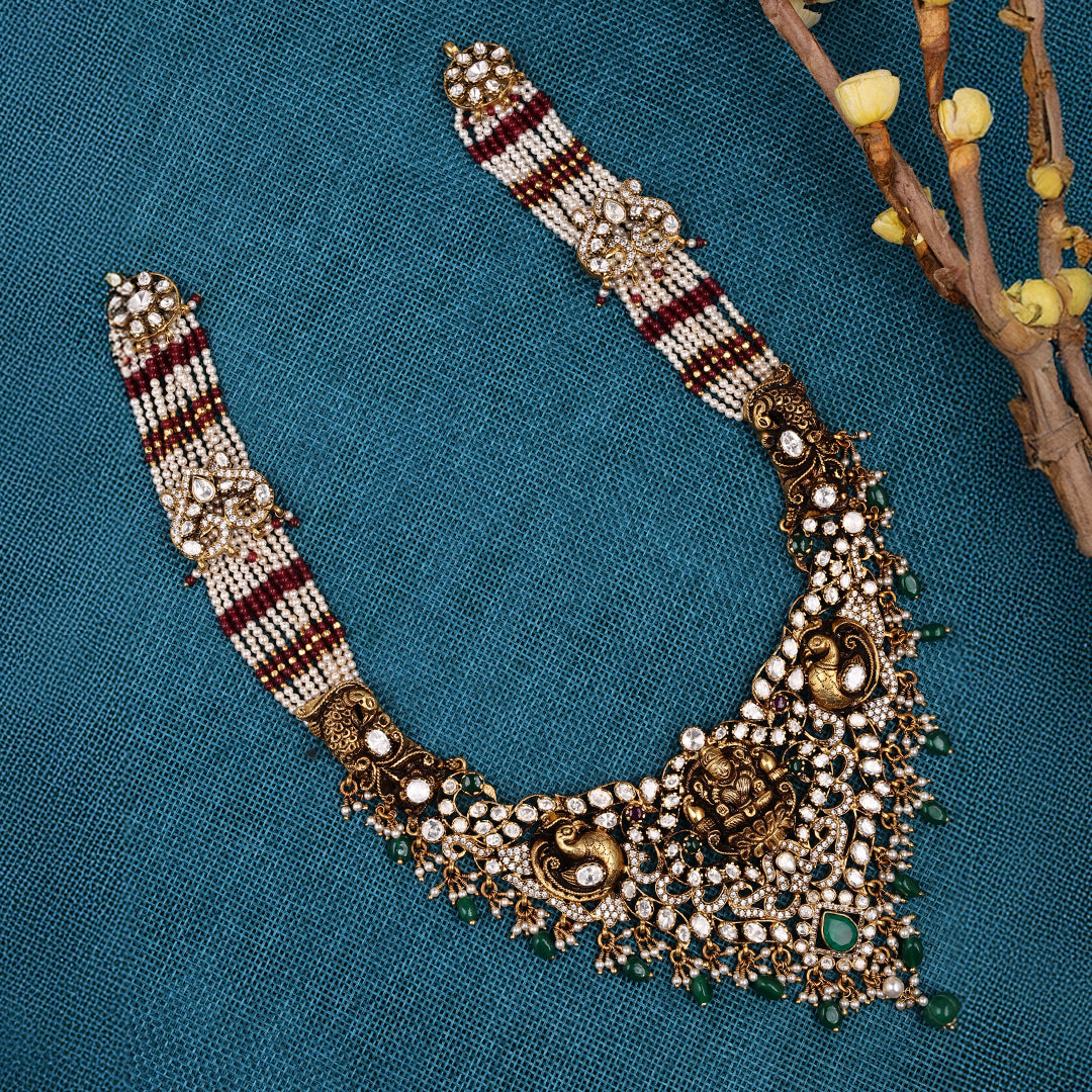 MOISSANITE LAKSHMI HAARA