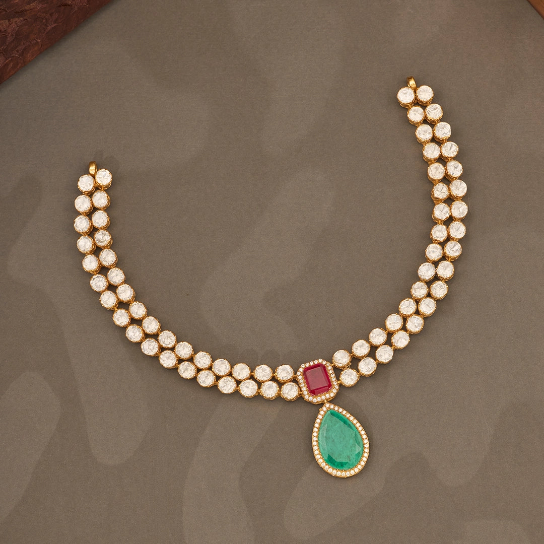 RUBY EMERALD GRANDEUR NECKLACE SET