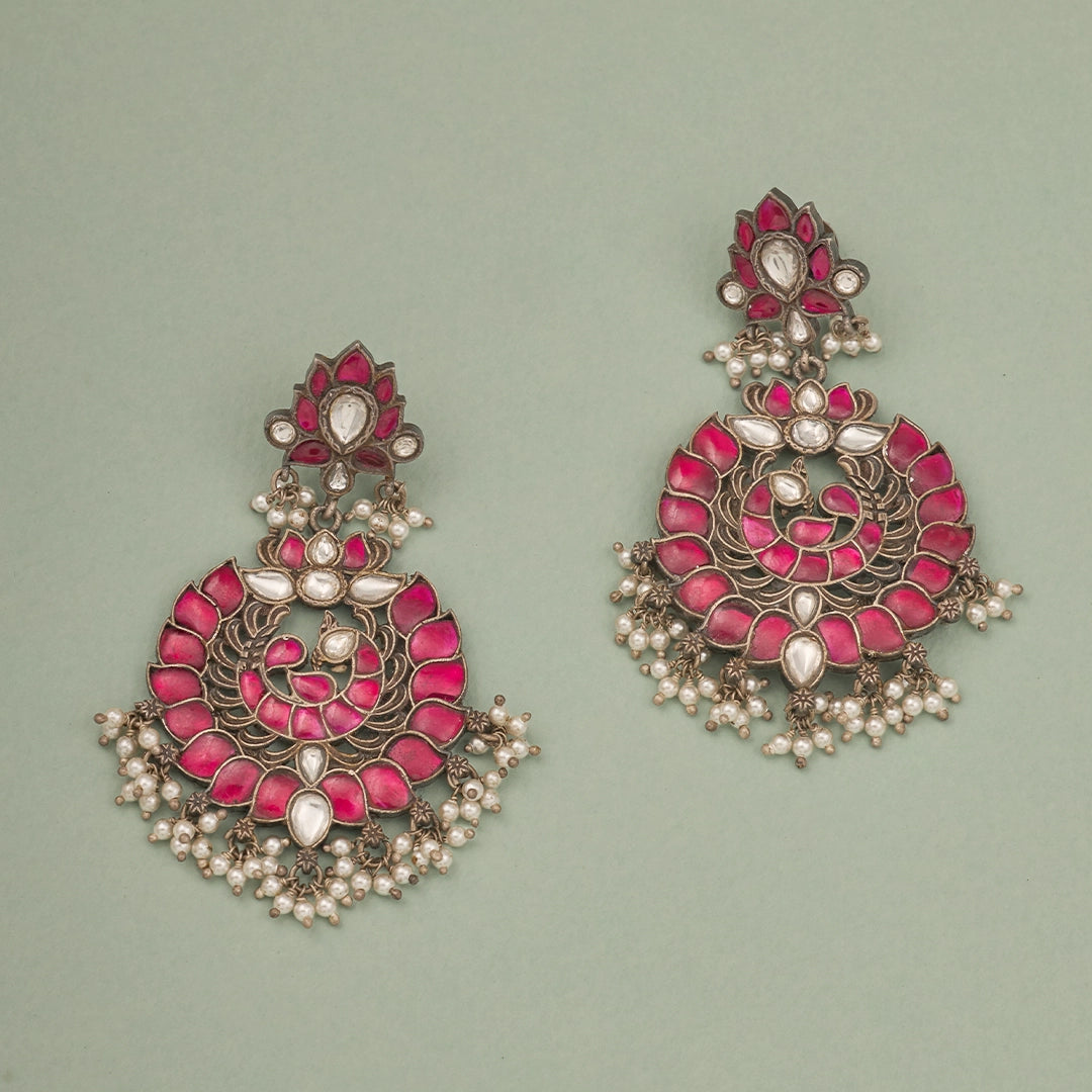 ROYAL PINK LOTUS PEARL CHANDBALI
