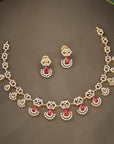 RUBY TEARDROP BRIDAL NECKLACE SET
