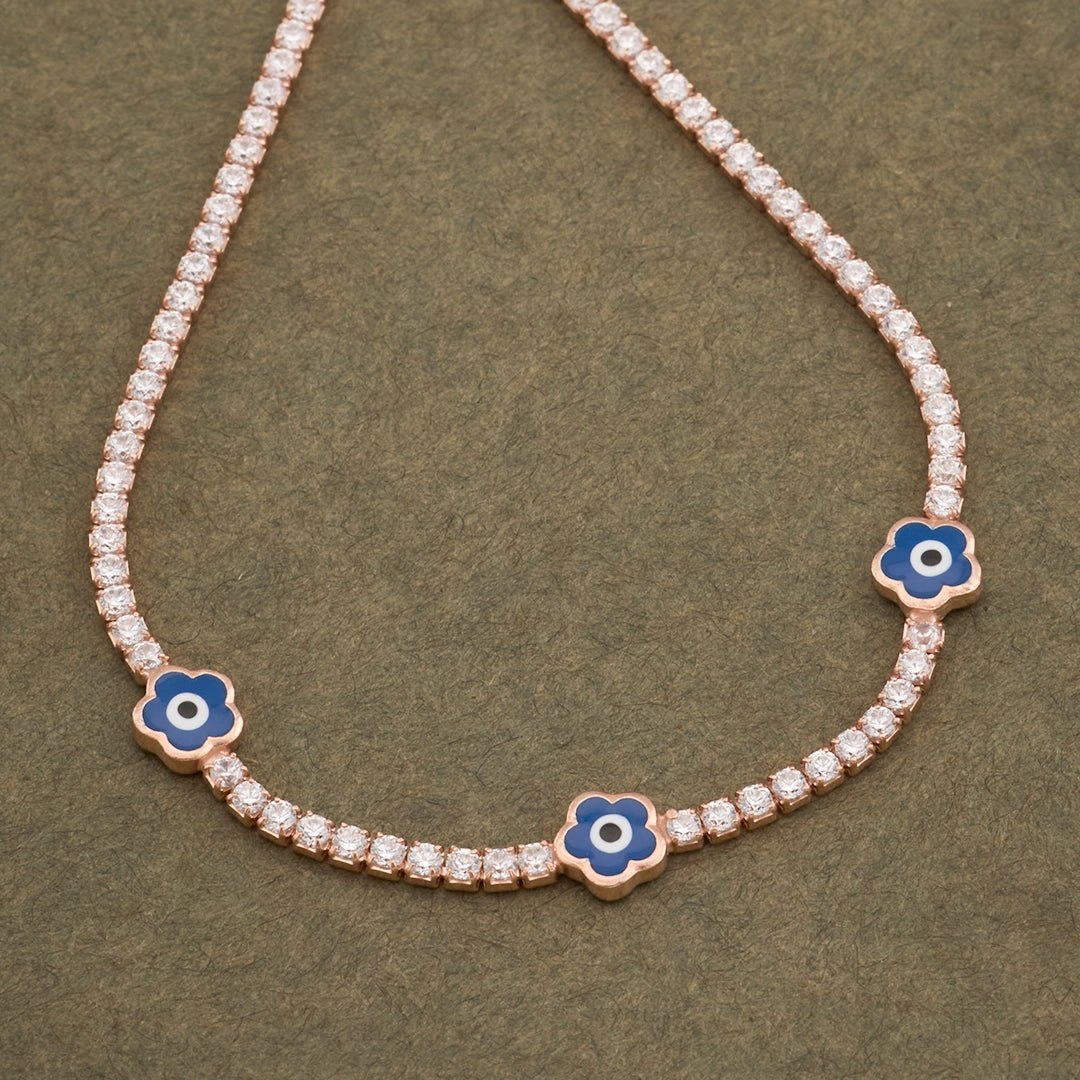 BLUE BLOOMS TENNIS BRACELET
