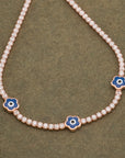 BLUE BLOOMS TENNIS BRACELET