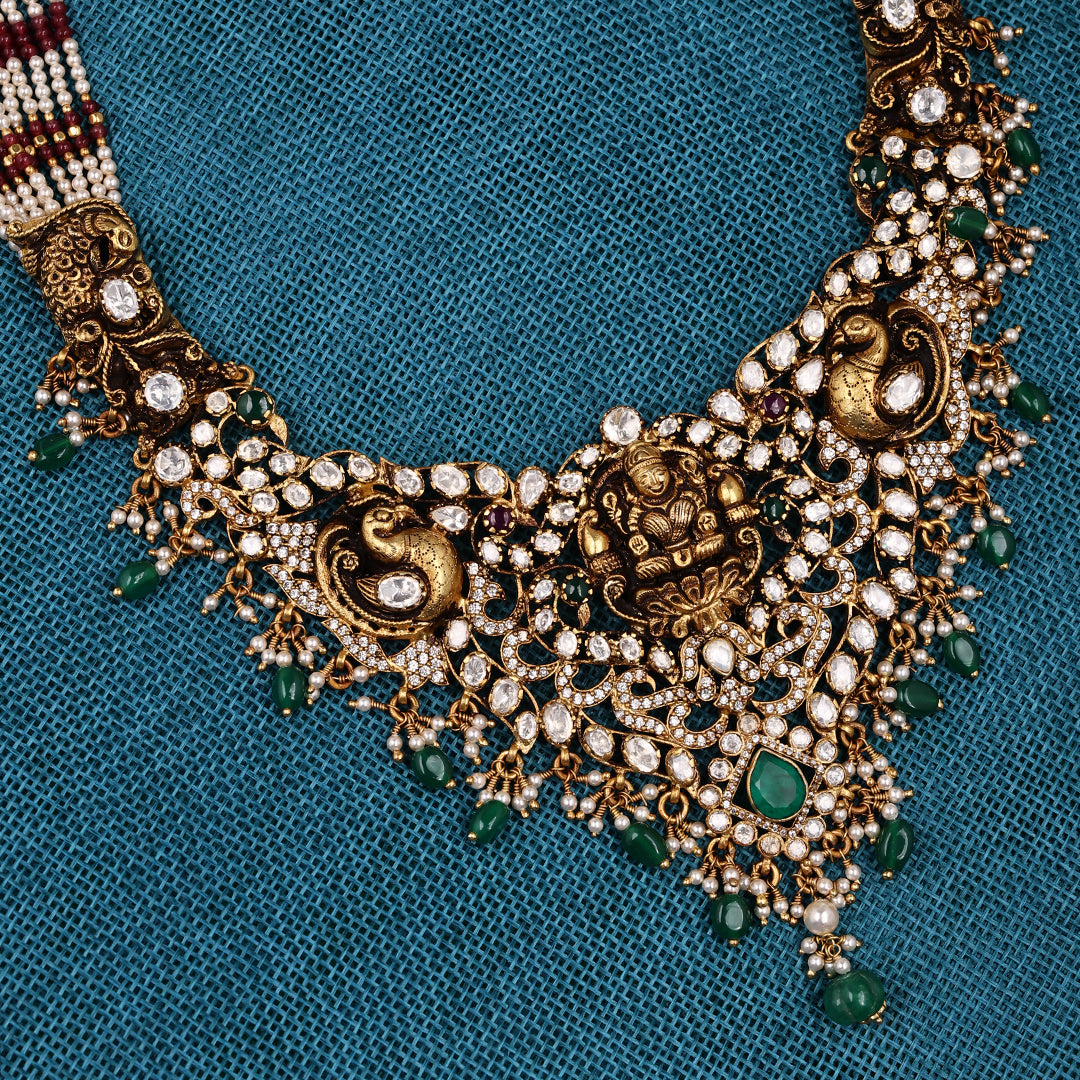 MOISSANITE LAKSHMI HAARA