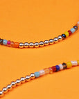 SILVER BEADS ANKLETS