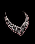 SILVER EXCLUSIVE BRIDAL ZIRCON NECKLACE SET