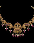 RAJ LAKSHMI RUBY EMERALD NECKLACE
