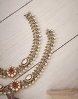 ANTIQUE RUBY AND POLKI ANKLET