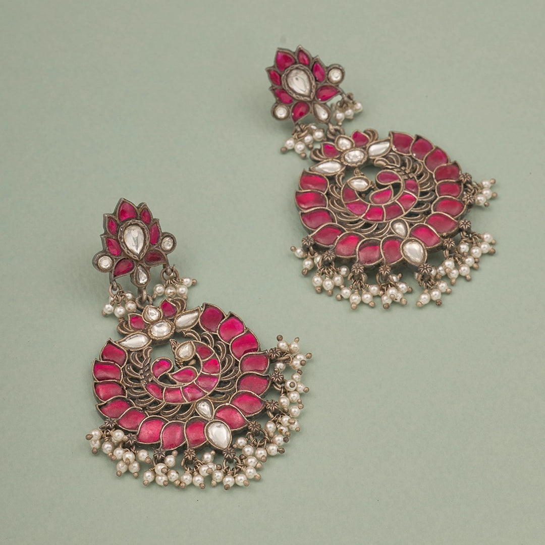 ROYAL PINK LOTUS PEARL CHANDBALI