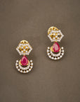 RUBY TEARDROP BRIDAL NECKLACE SET