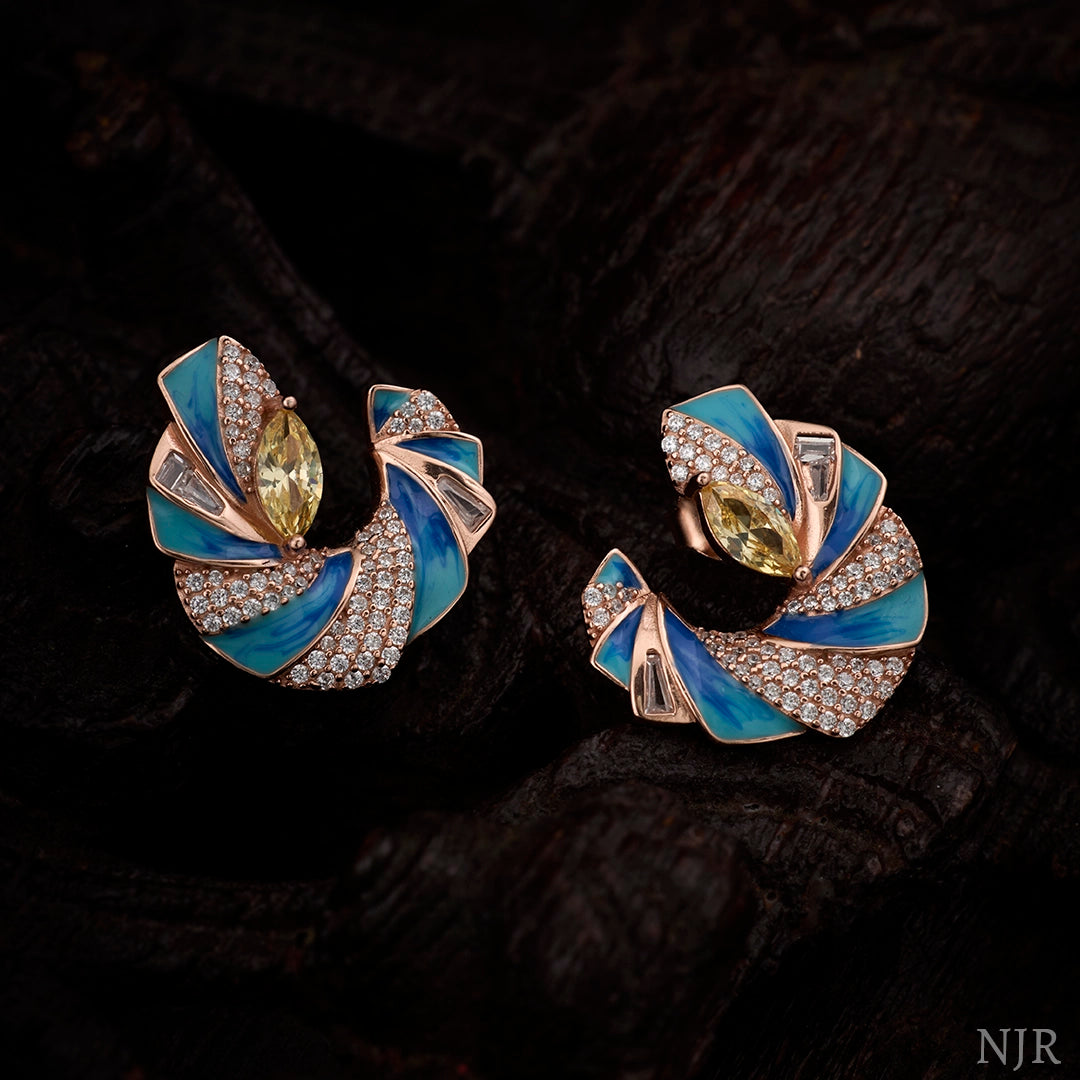 BLUE PETAL EARRINGS
