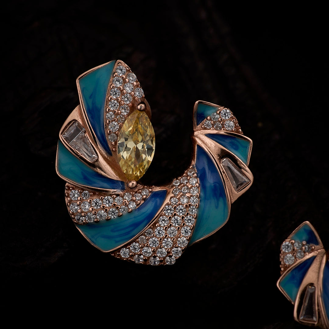 BLUE PETAL EARRINGS