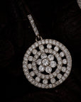 DIAMOND HALO DISC EARRINGS