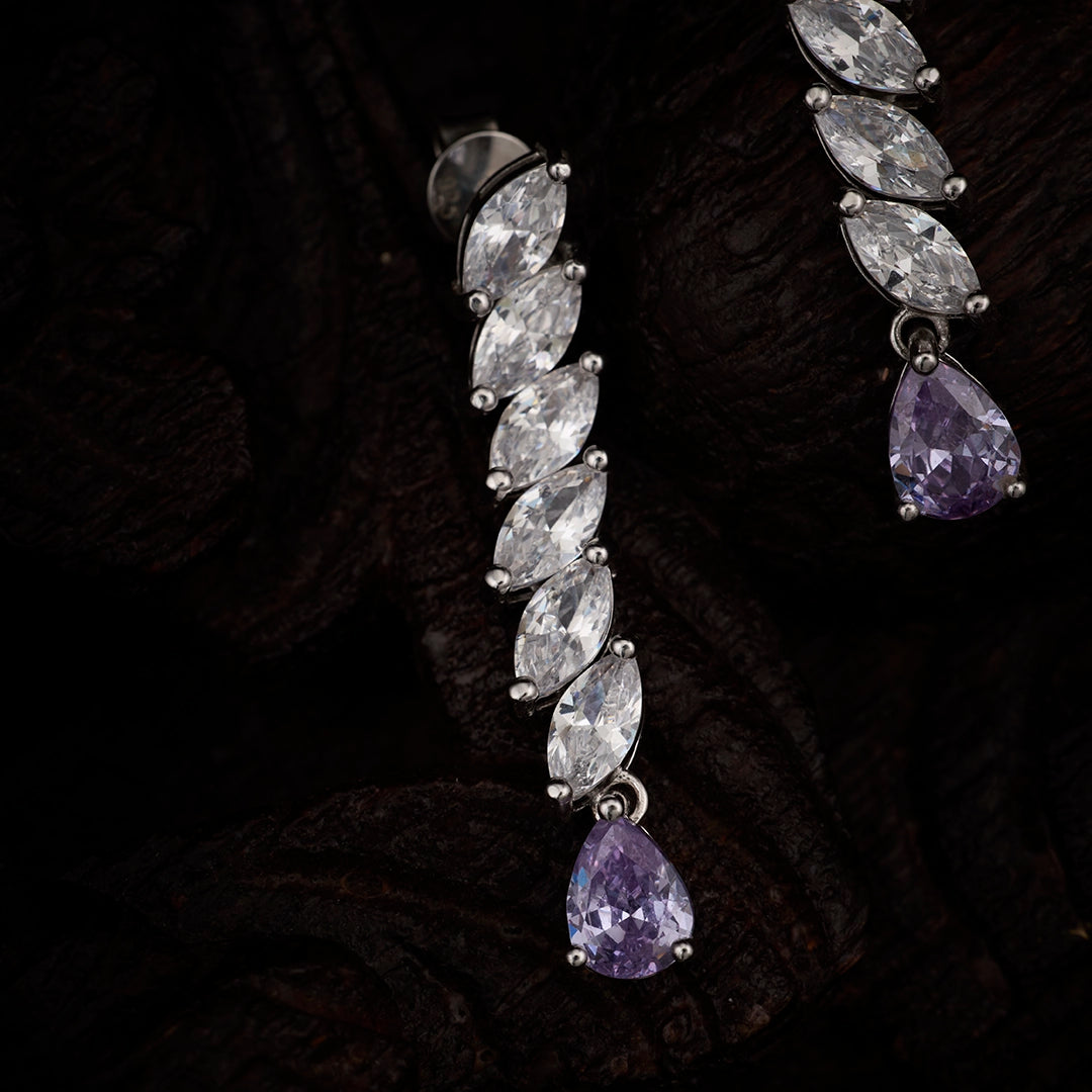 LAVENDER TEARDROP EARRINGS