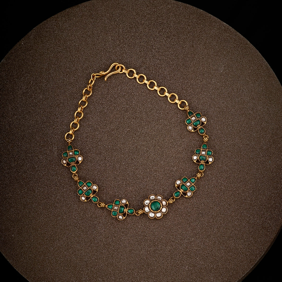 EMERALD FLOWER BRACELET