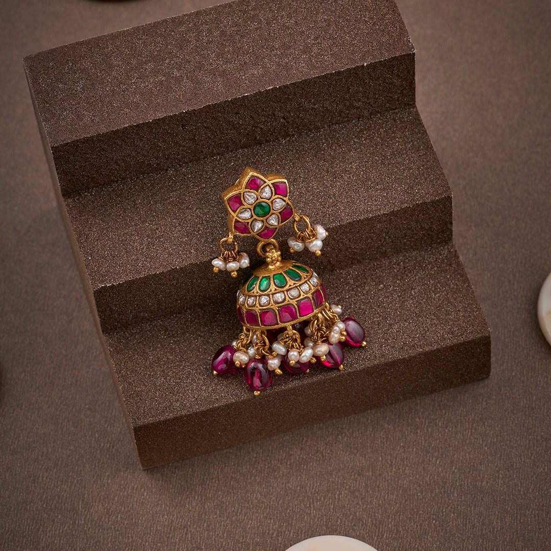 RUBY LUXE KUNDAN JHUMKA