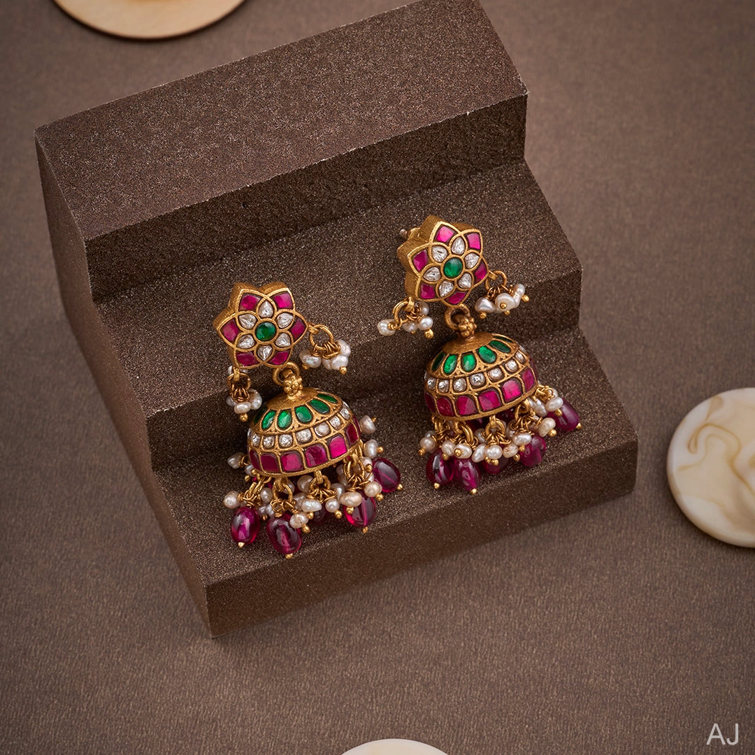 RUBY LUXE KUNDAN JHUMKA